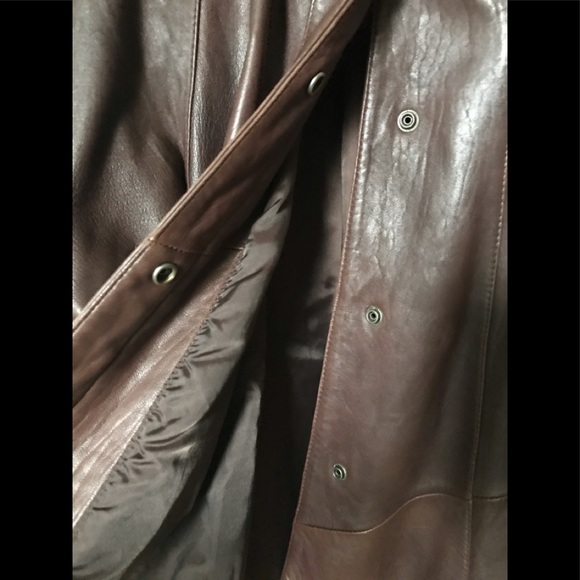 Vintage Genuine Leather Coat - Picture 6 of 7